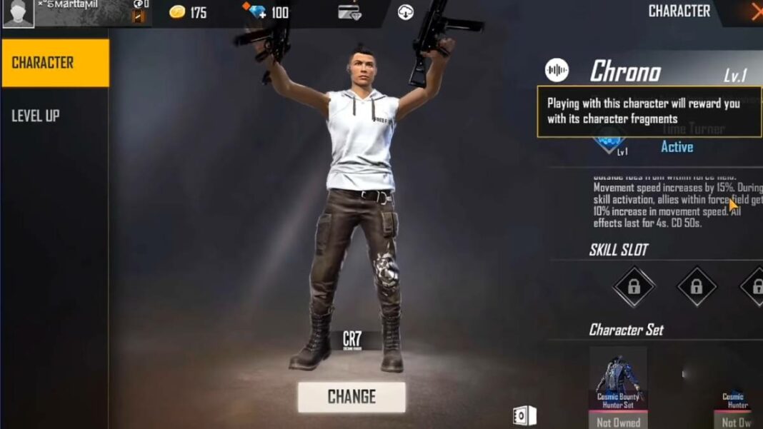 Free Fire How To Get Chrono Character For Diamond Touch Tap Play