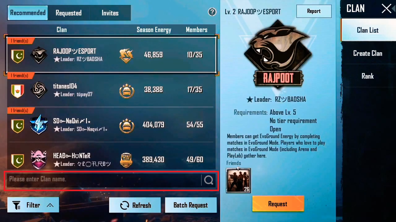  PUBG Mobile How to join a clan after 1.0 update Touch 