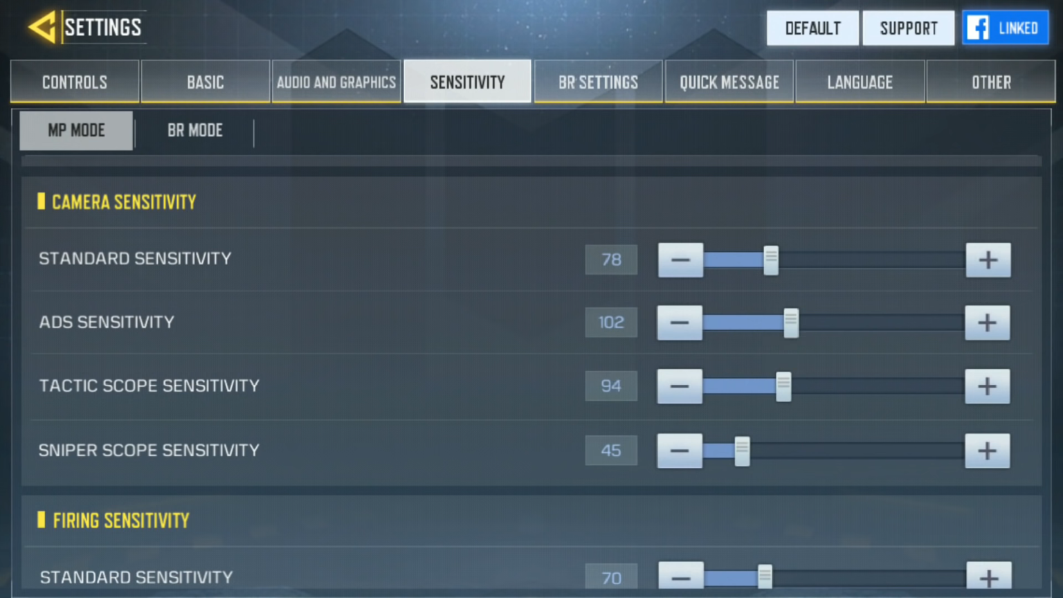 COD Mobile Best sensitivity settings for Battle Royale & Multiplayer