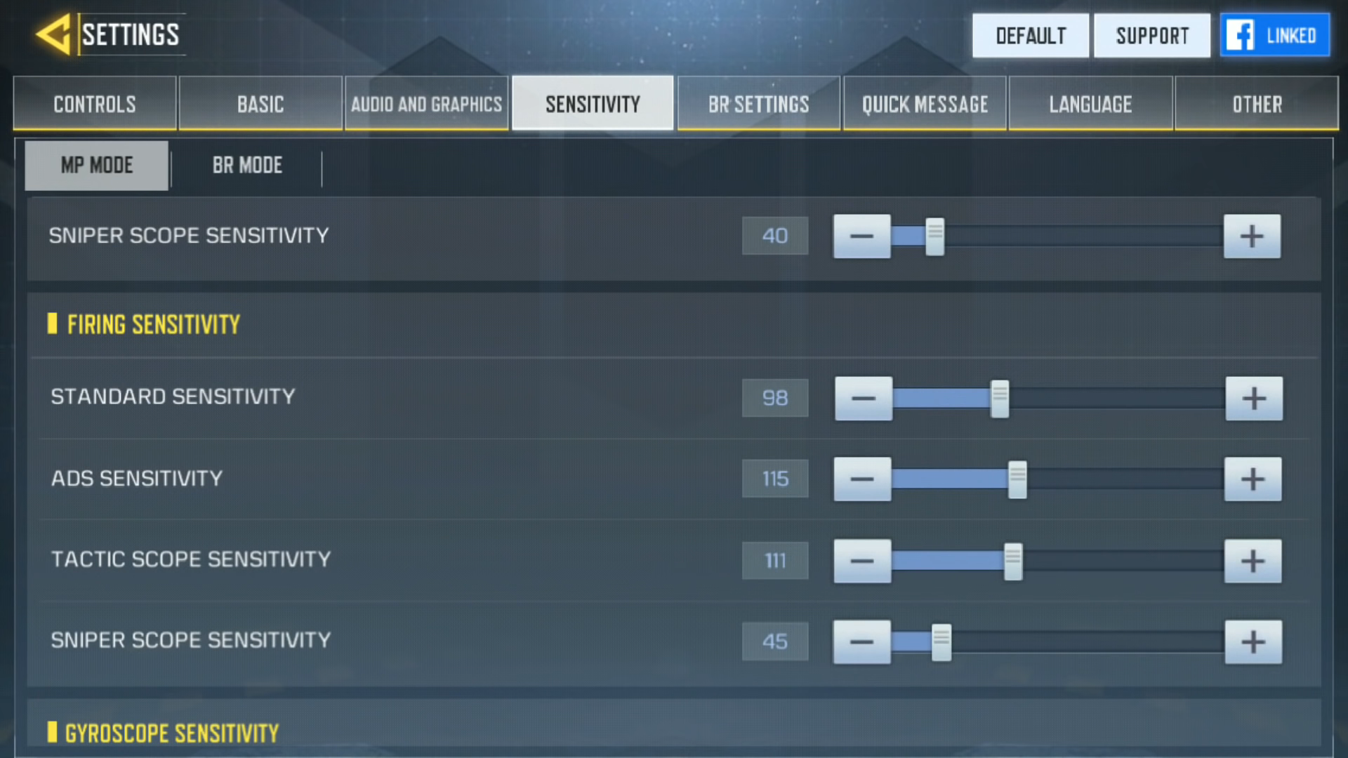 COD Mobile Best sensitivity settings for Battle Royale & Multiplayer