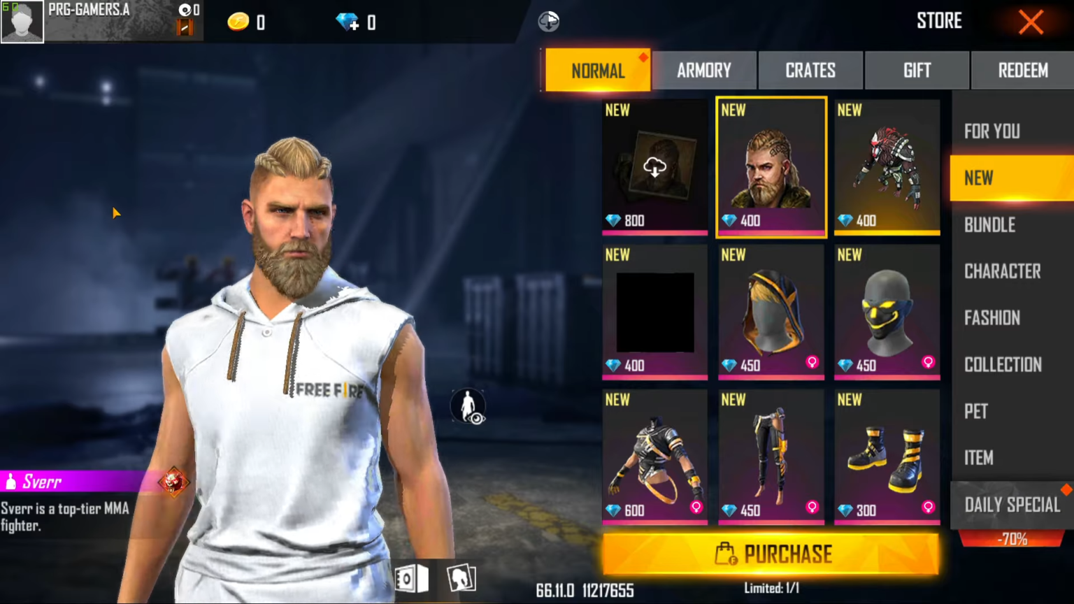 Free Fire OB25 Advance Server Patch Notes: Sverr Character ...