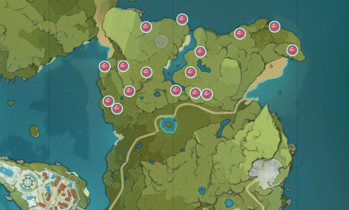 Valberry Genshin Impact Location Map - Where to farm Valberry - Touch ...