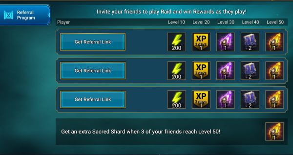 does raid shadow legends have codes
