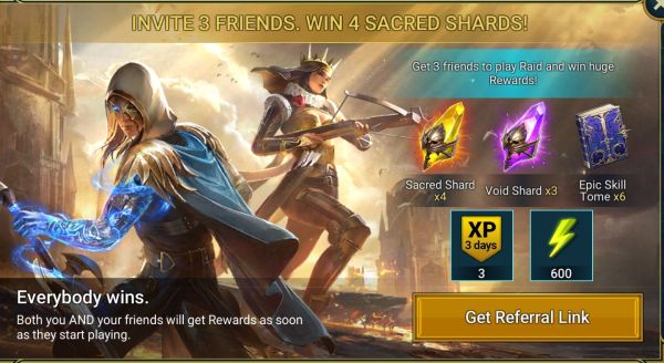 raid shadow legends how to use referral code