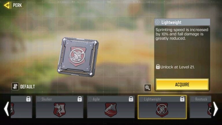 How to get Lightweight Perk in COD Mobile Season 2 - Touch, Tap, Play