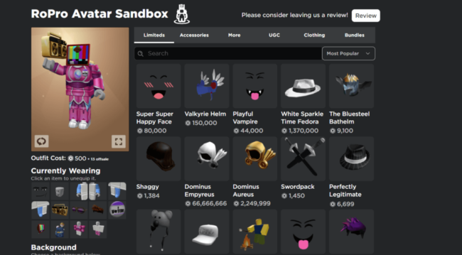 How To Get The Sandbox Roblox Extension Touch Tap Play - roblox valkyrie outfits