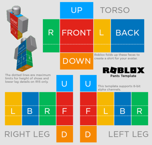 Roblox Pants Template: How to Make Pants in Roblox Touch Tap Play
