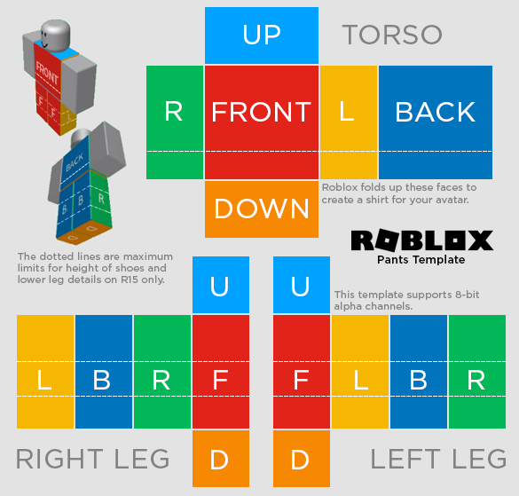 pants template for roblox
