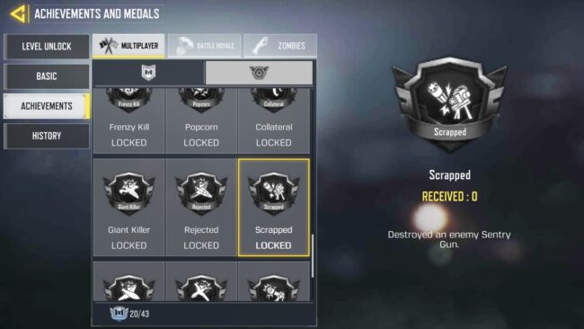 How to get Raining Death medal in COD Mobile - Touch, Tap, Play