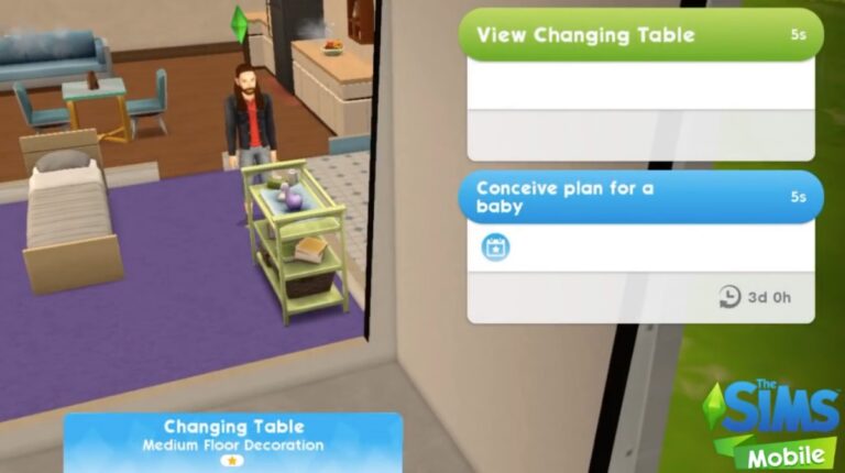 how to complete the baby quest in sims mobile