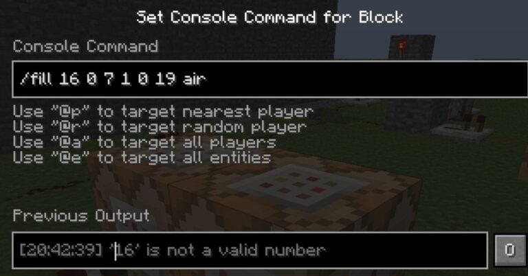 How To Use The Fill Command In Minecraft Bedrock Touch Tap Play