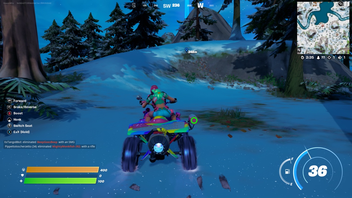 How To Drive A Quadcrasher To Pinnacle Peak In Fortnite Mobile Touch Tap Play 7770