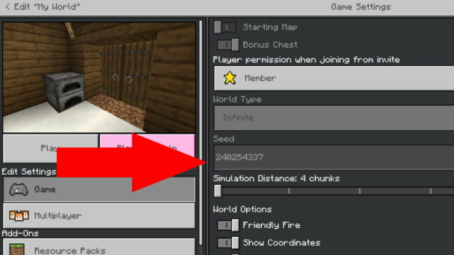 How To Check Your Seed In Minecraft Bedrock Touch Tap Play