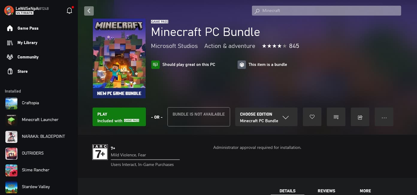 incompatible with launcher minecraft bedrock