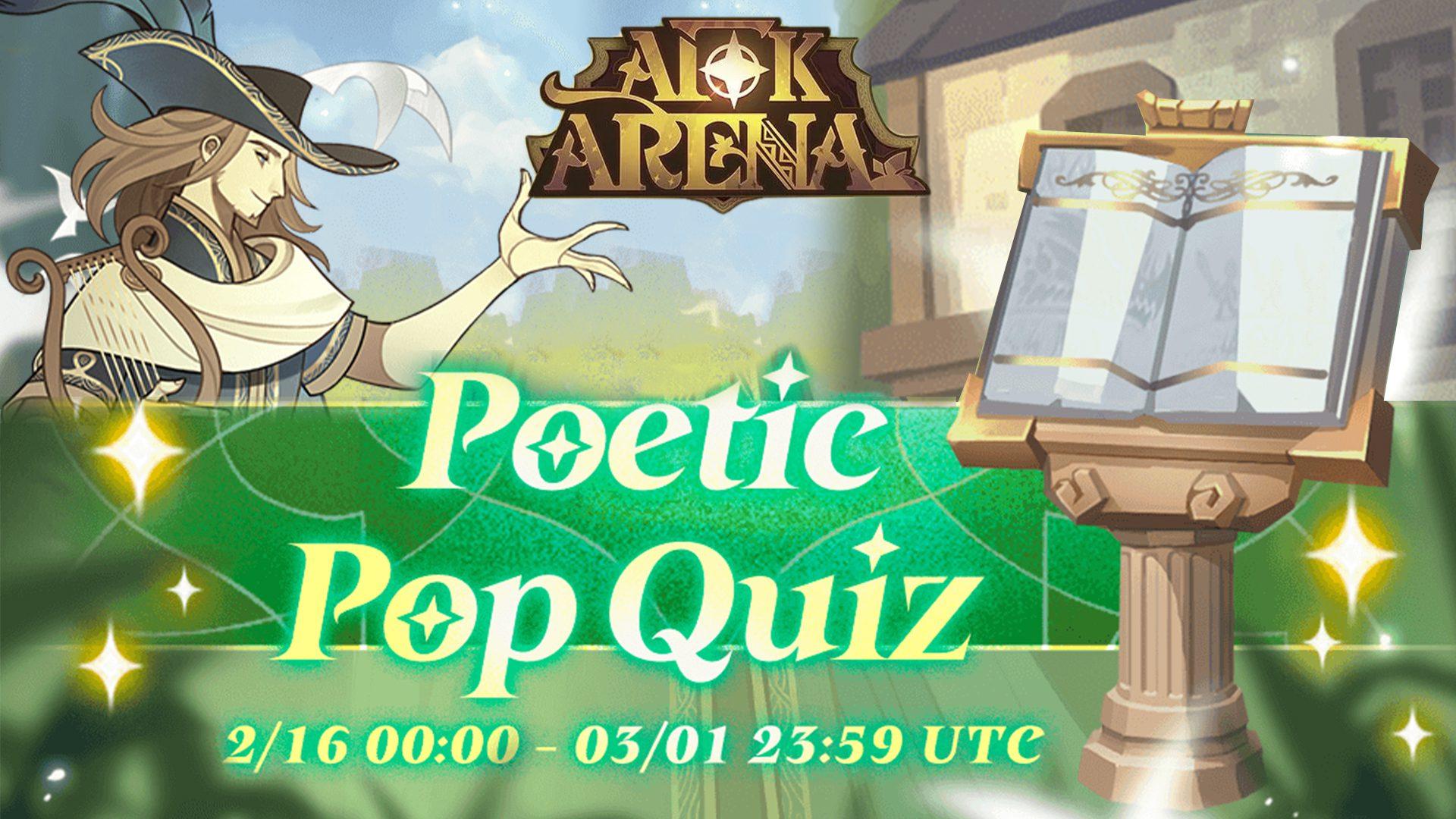 Poetic Pop Quiz AFK Arena Answers (February 2023) Touch, Tap, Play