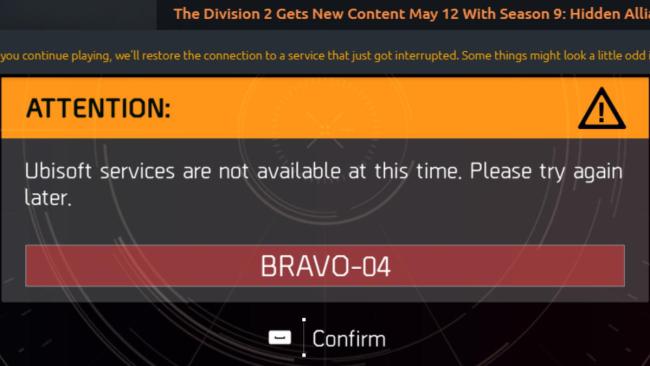 Ошибка bravo 04 the division 2