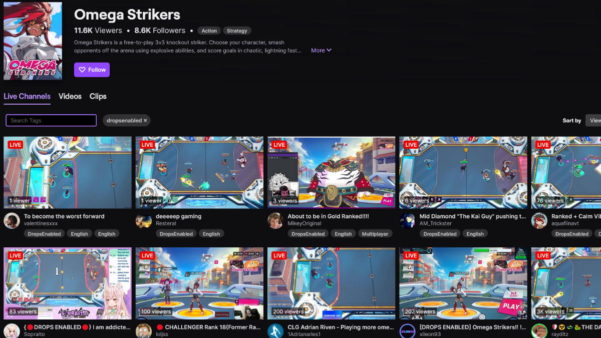 How to Get Omega Strikers Twitch Drops Touch Tap Play