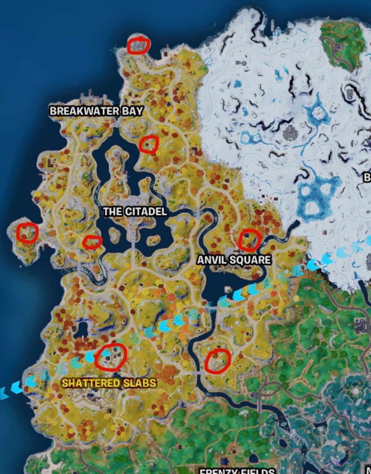 All Titan Target Locations in Fortnite - Touch, Tap, Play