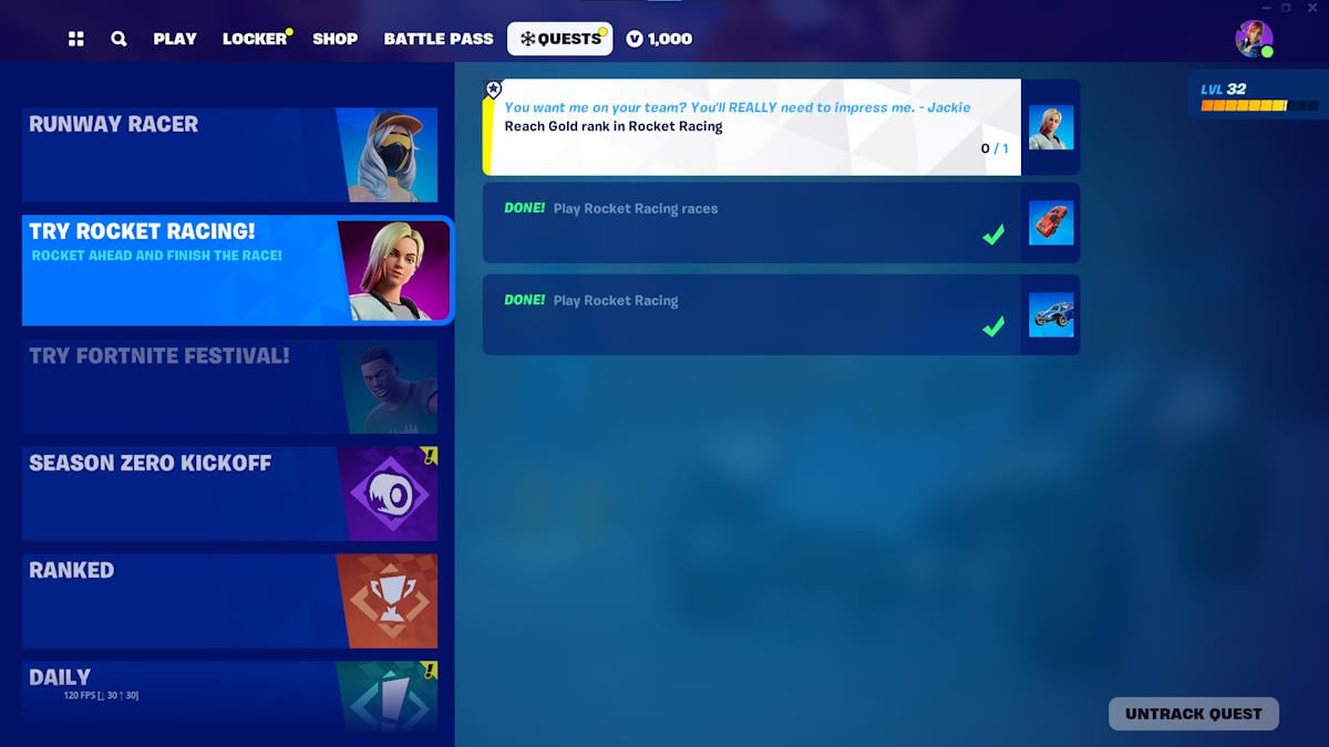 How To Unlock Gold Rank Skin In Fortnite Rocket Racing Touch Tap Play 3652