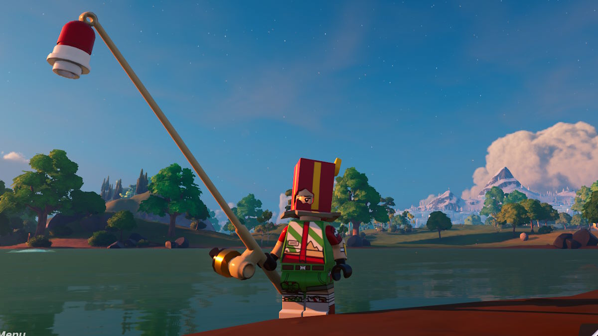 How to make a fishing rod in Lego Fortnite